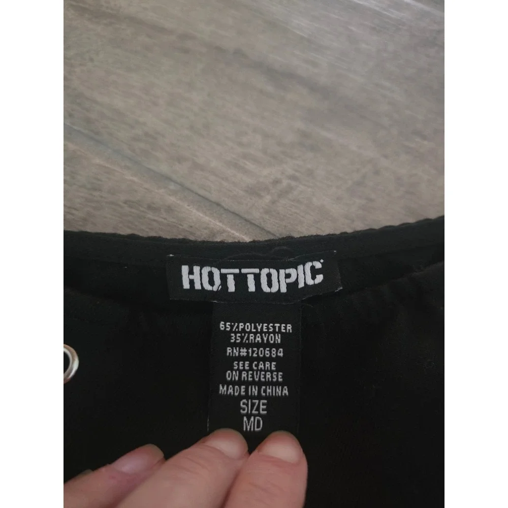 Hot Topic Black Mini Skirt Lace Up Pleated Gothic Emo Punk Womens Medium Costume